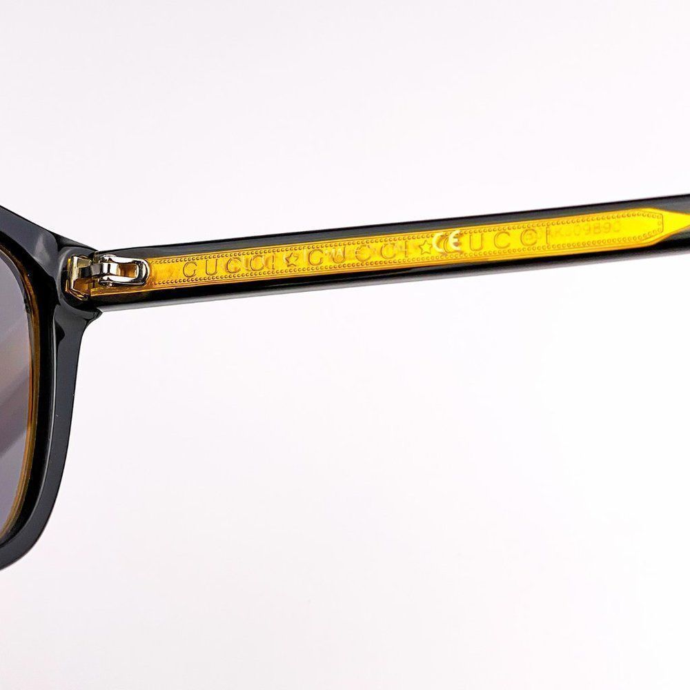 GUCCI GG1039S 001 Sunglasses Aviator Black Yellow Men - Picture 10 of 13